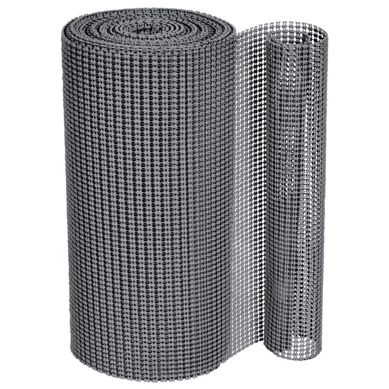 Smart Design Classic Grip Shelf Liner Bundle â€“ 12in x 10ft (6 Rolls) â€“ Non- Adhesive Drawer Liner with Strong Grip Helps Protect and Personalize Your Home Organization and Storage â€“ Graphite Gray - Image 2